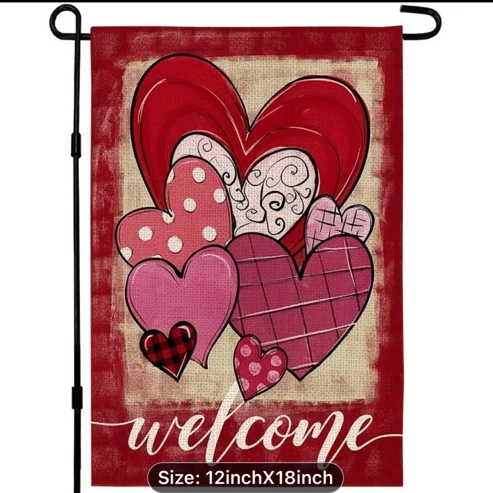Valentine’s Day Welcome Garden Flag